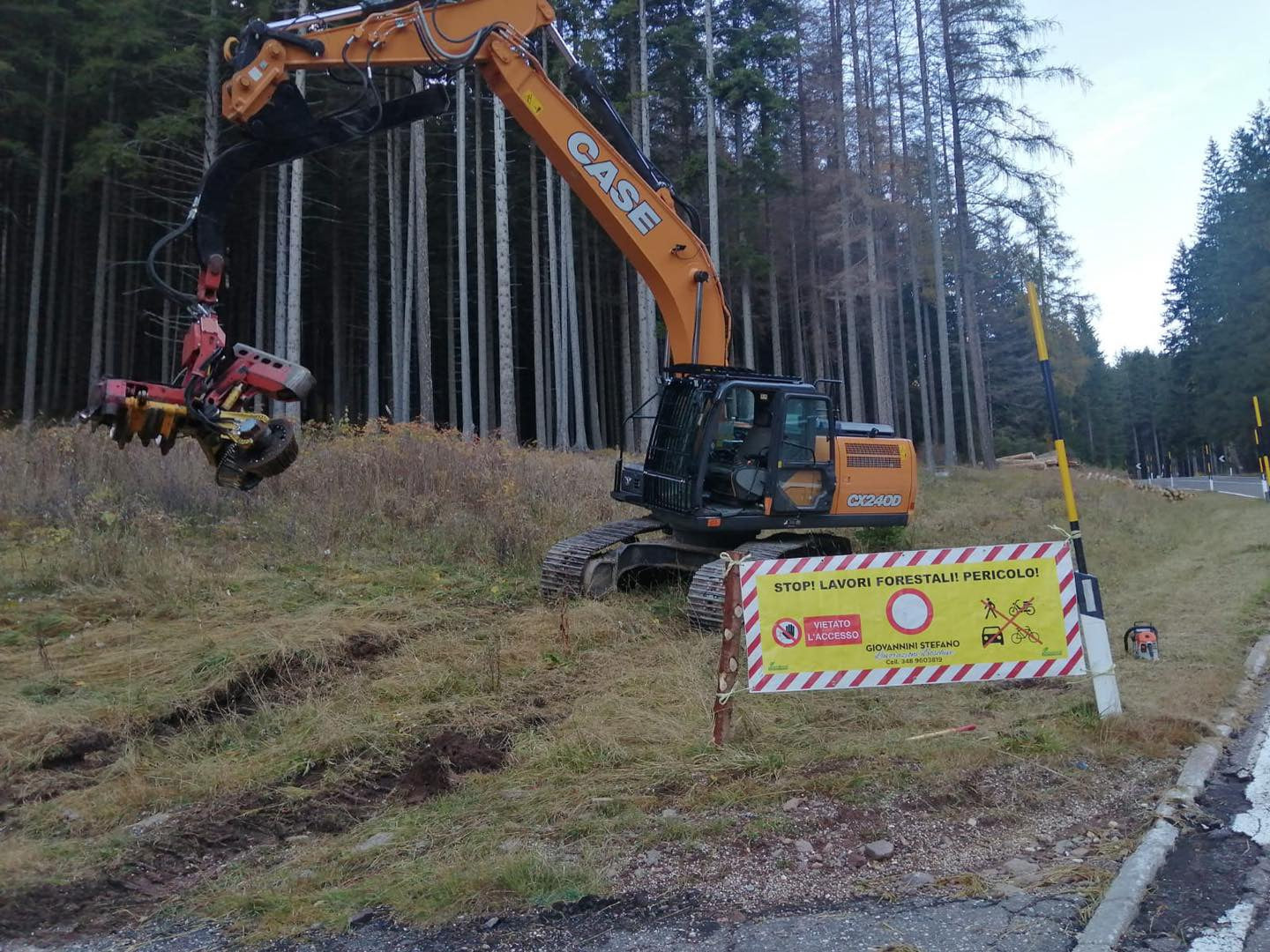 Custom forestry work warning banner 200X80