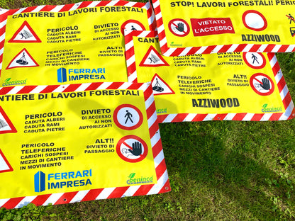Forestry work warning banner 148x100 Personalised