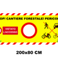 Striscione segnaletico lavori forestali 200X80